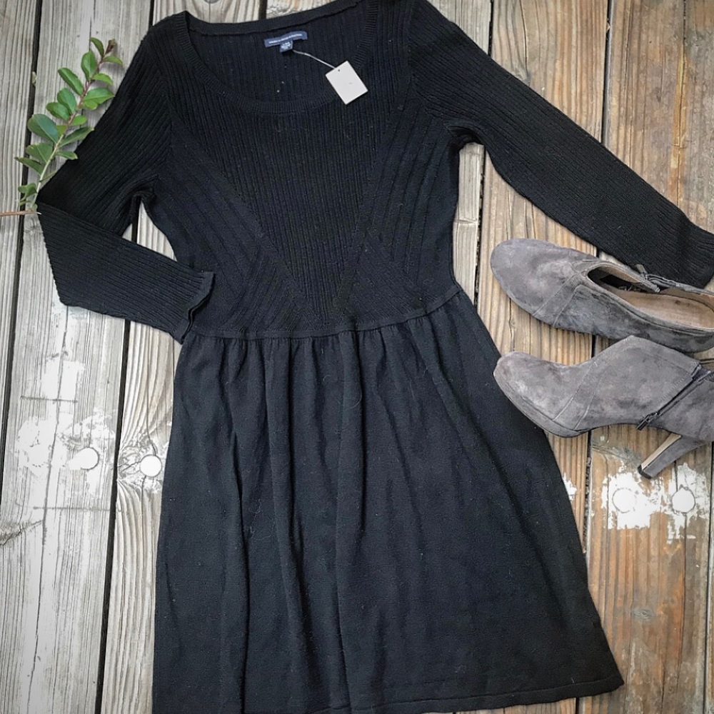 NWT American Eagle Black sweater dress size Large